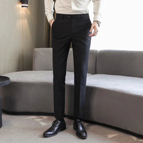 Formal Pants Men 2024 New Elegant Man Office Work Pants Casual Elastic Men's Trousers Men 17 Colors Pantalones Hombre