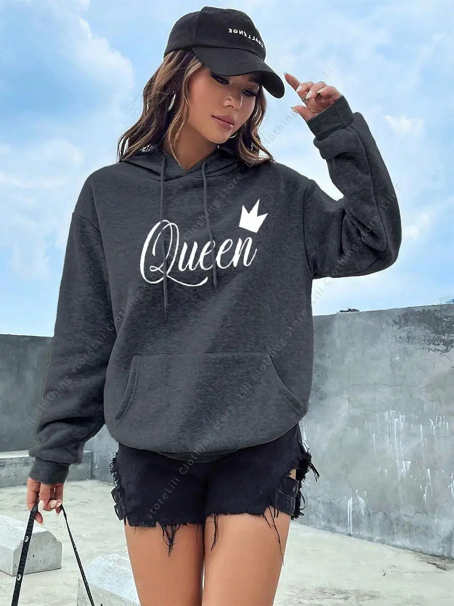Women's Hoodie High quality Tops Fashion Aesthetic Sweatshirt Streetwear Y2k Clothes Women Pullover Hoodies Pink Light Blue