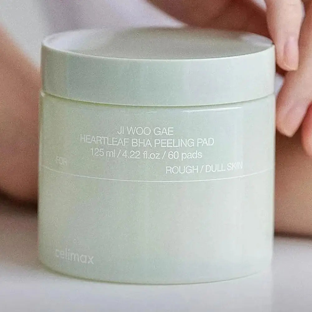 Celimax Ji Woo Gae Heartleaf BHA Peeling Pad For Rough Dull Skin Exfoliating Cotton Sheet Deeply Moisturize Nourish Facial Patch