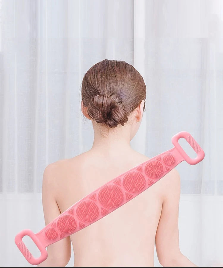 4/2/1PCS Body Sponge Silicone Brushes Bath Towels Scrubber Rubbing Back Peeling Massage Shower Belt Extended Skin Clean Brushes