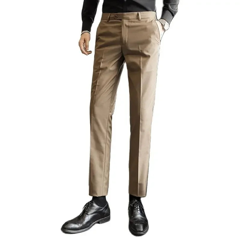 Formal Pants Men 2024 New Elegant Man Office Work Pants Casual Elastic Men's Trousers Men 17 Colors Pantalones Hombre