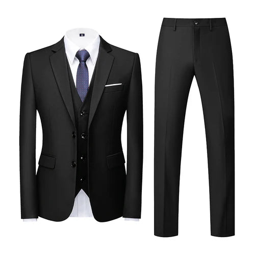 2026 Men's Purple Three Piece Set: Wedding/party/office Slim Fit Suit Jacket, Paired with Vest and Pants.European Sizes XXXS-XXL
