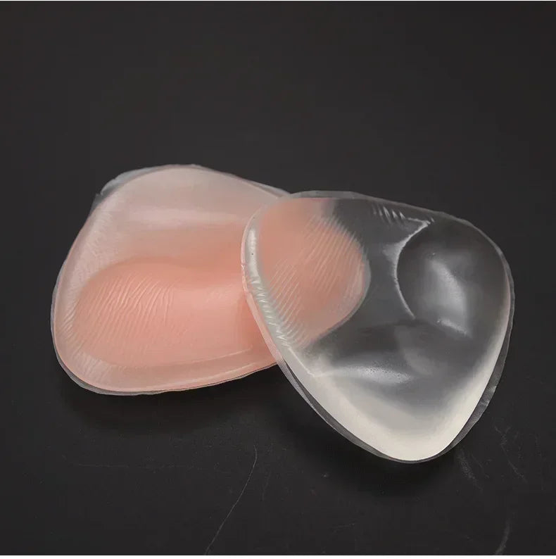 1-2pairs Silicone Bra Inserts Breast Pads Sticky Push-up Women Bra Cup Thicker Nipple Cover Patch Bikini Inserts for Swimsuit