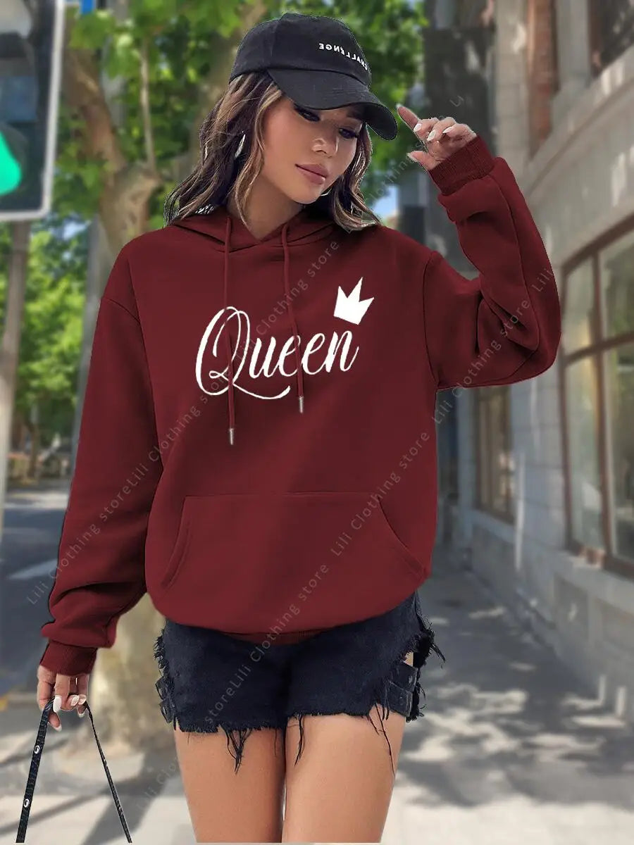 Women's Hoodie High quality Tops Fashion Aesthetic Sweatshirt Streetwear Y2k Clothes Women Pullover Hoodies Pink Light Blue