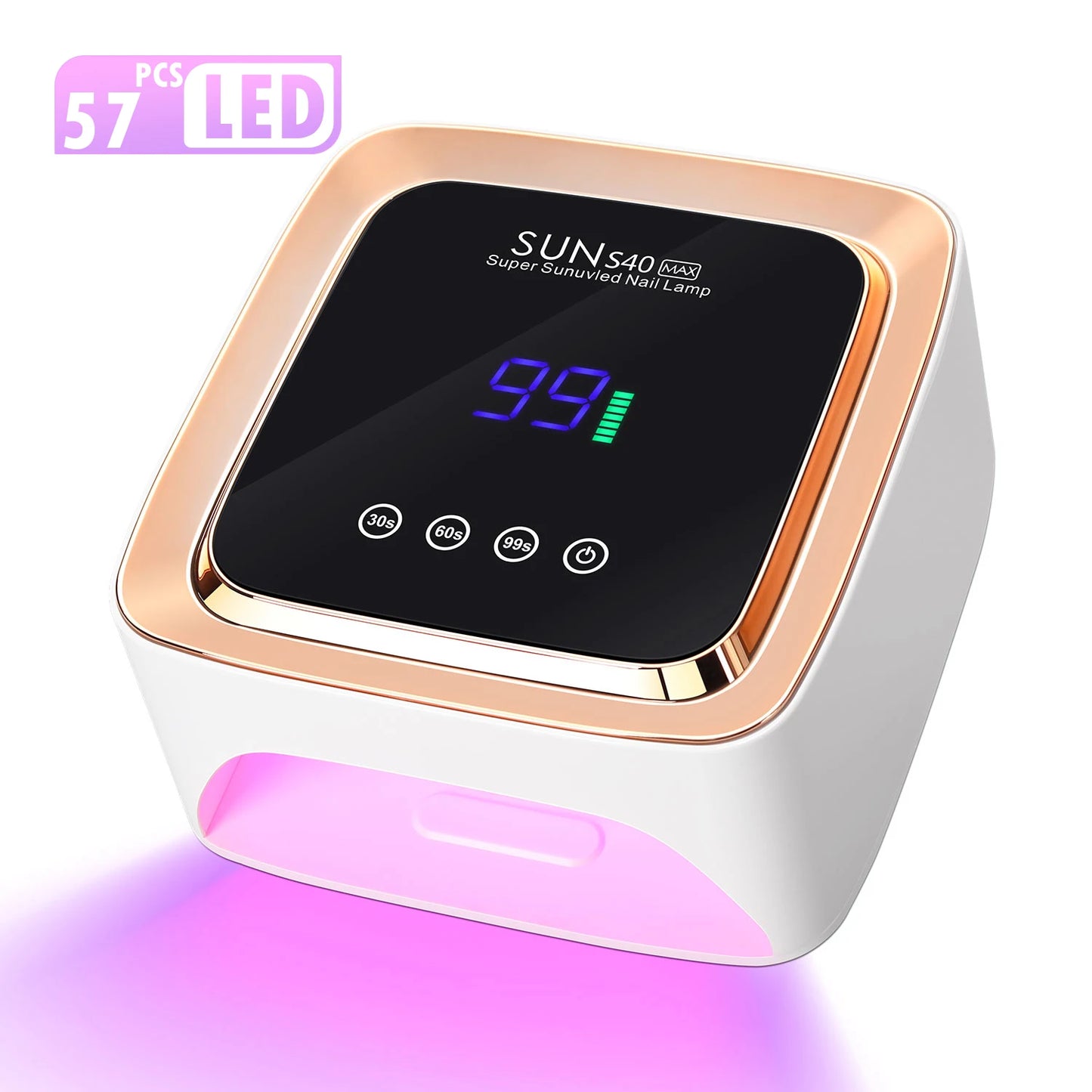 DianaBeauty UV Nail Lamp 57 LEDs Rechargeable Cordless Nail Dryer with 3 Timer Settings and Large Touch Screen UV Lamp for Nails
