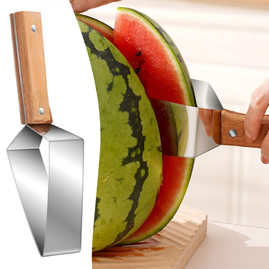 Watermelon Slicers Stainless Steel Fruit Divider Easy Grip Melons Slicing Serving Tool for Family Parties Kitchen Acceesories