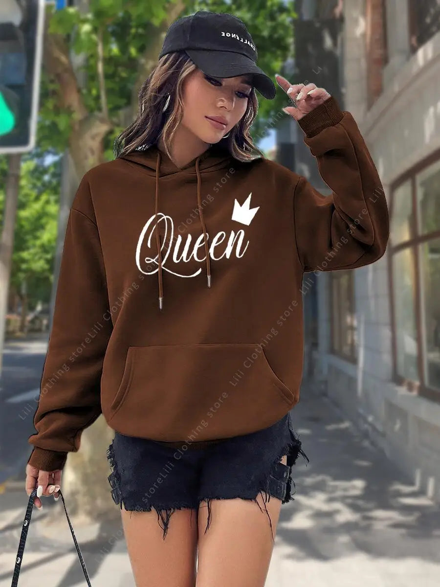Women's Hoodie High quality Tops Fashion Aesthetic Sweatshirt Streetwear Y2k Clothes Women Pullover Hoodies Pink Light Blue
