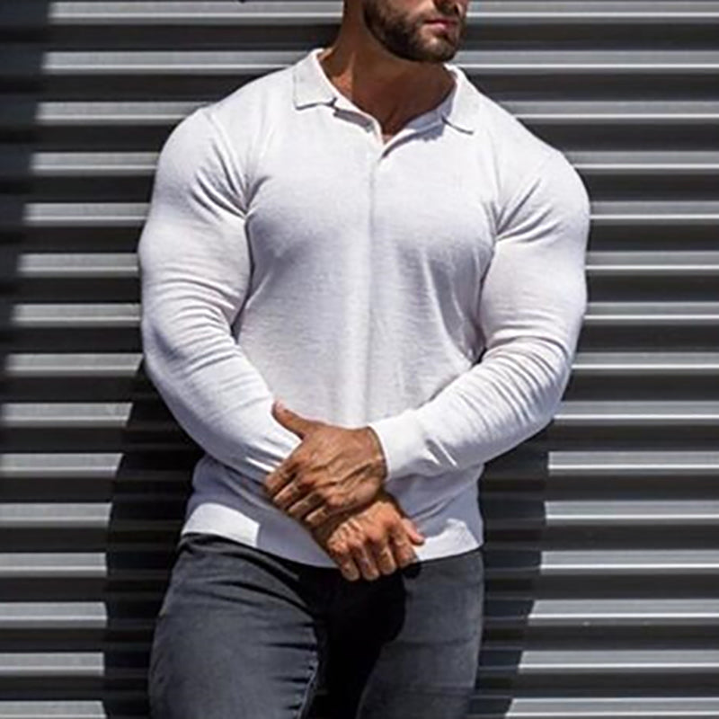 New Autumn Men Polo Shirt Brand Fashion Clothing Stretch Cotton Men Business Polo Shirt Male Long Sleeve Breathable Polo Shirt