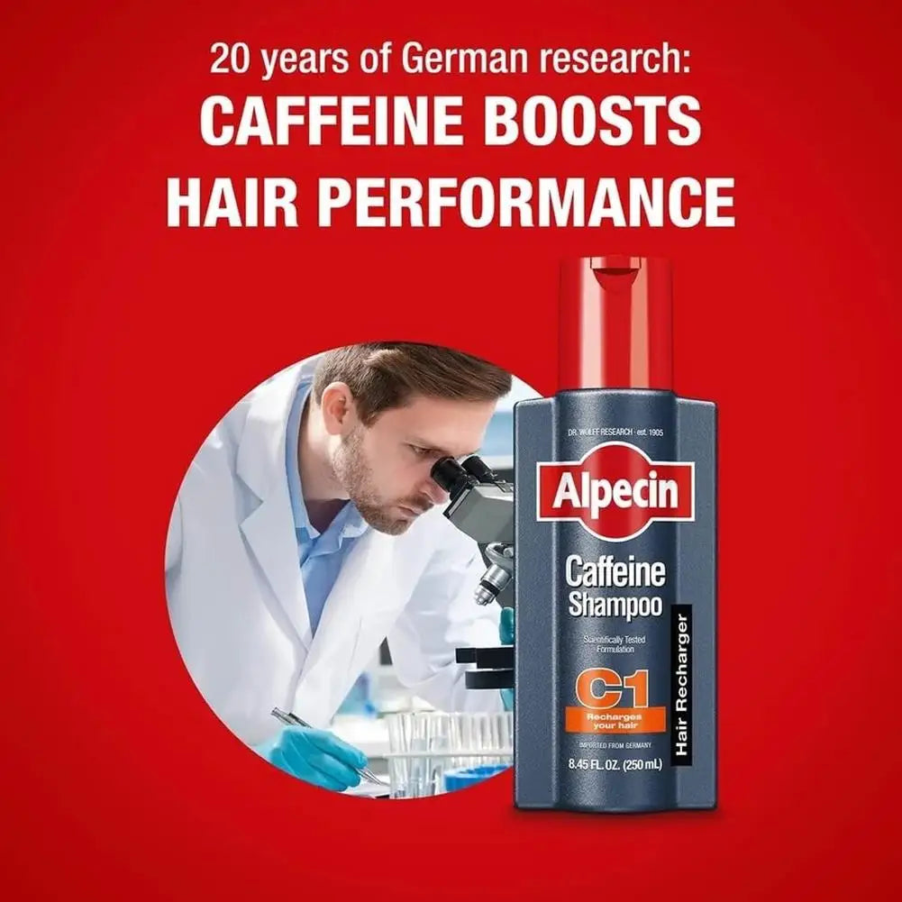 Germany Alpecin C1 Caffeine Anti Baldness Shampoo Men Scalp Oil Control Anti Dandruff Gentle Non-Irritating Fluffy Hair Shampoo