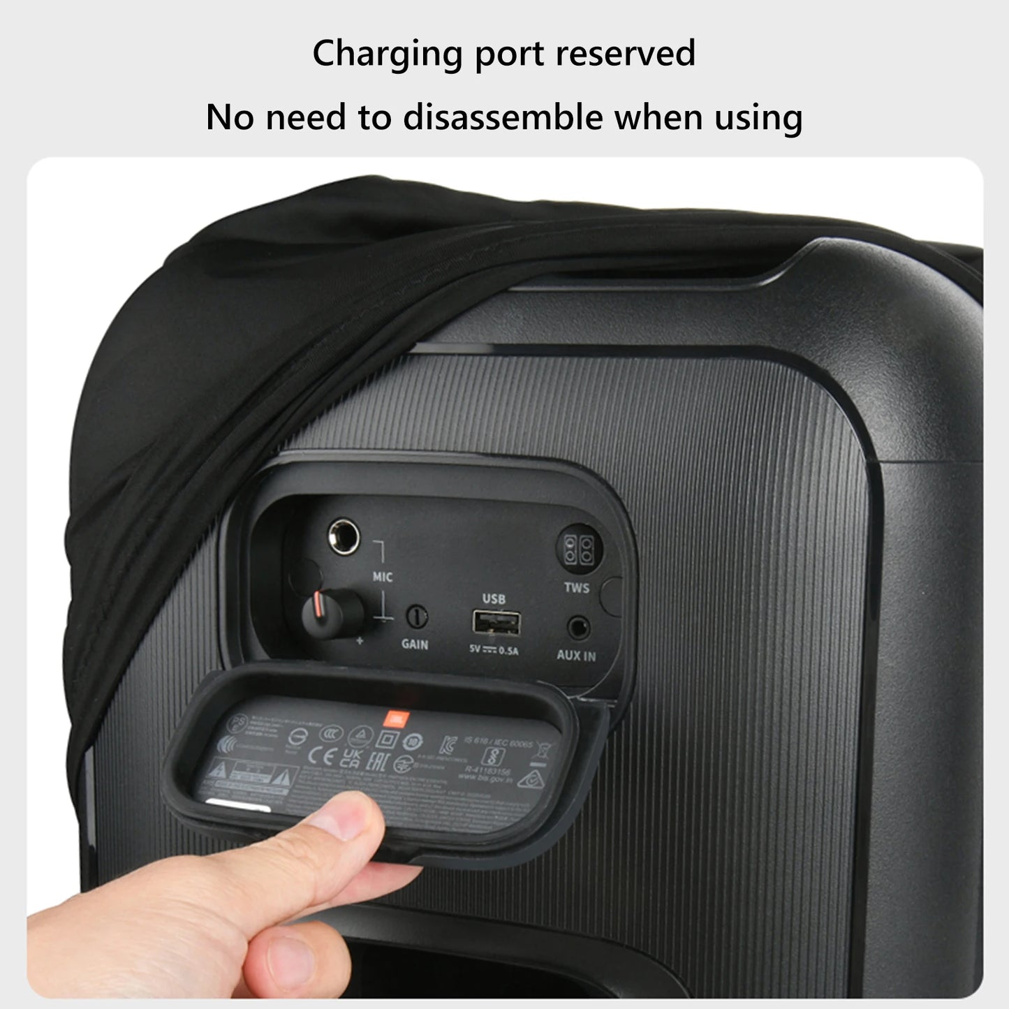 Speaker Case  Dust Case Stretchable Speaker Slip Sleeve High Elasticity with Elastic Band for  Partybox Encore Essential