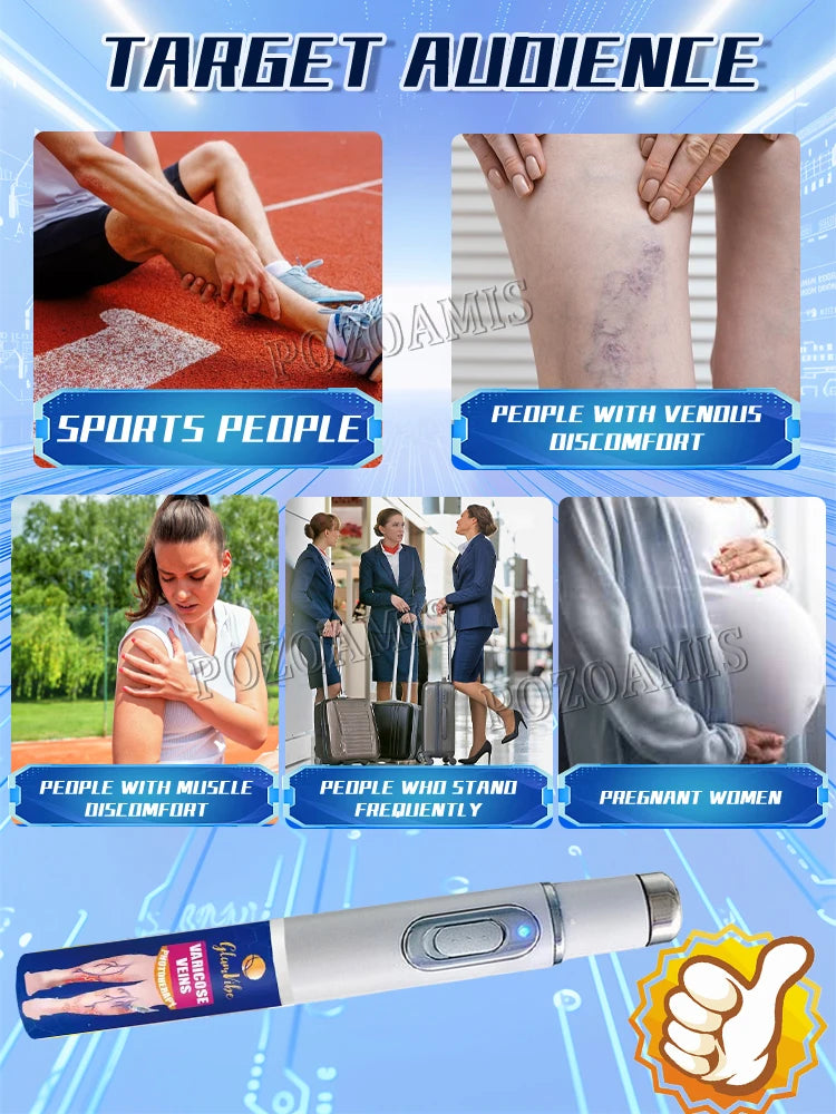 Promotes circulation and relieves leg discomfort with gentle light therapy