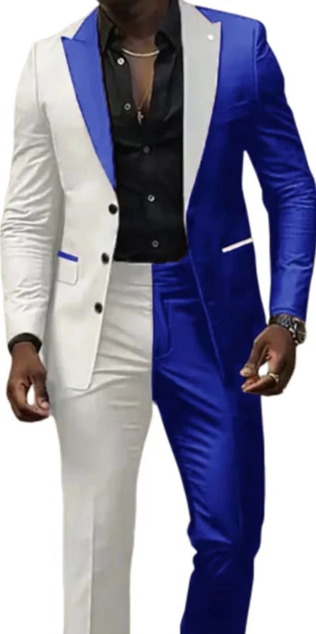 Two Color Panels for A  Men's Suits，Tailor-made Suits，2 Pieces Blazer and Pants Set，Single Breasted，for Summer Beach，Groomsmen