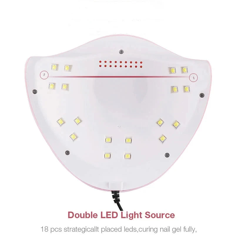 54W 18 Led Lights Dryer For Manicure Ultraviolet Lamp Nail Tools Machine Uv Professional Material Nails Drying Dry Heat Lamps