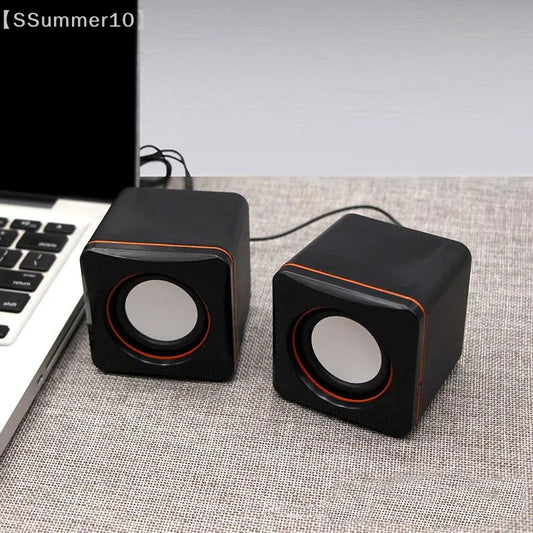 【SSummer10】Computer Speakers Stereo Microphone Audio PC Speaker USB Wired With LED Light For Desktop Computers PC Laptops【SS】