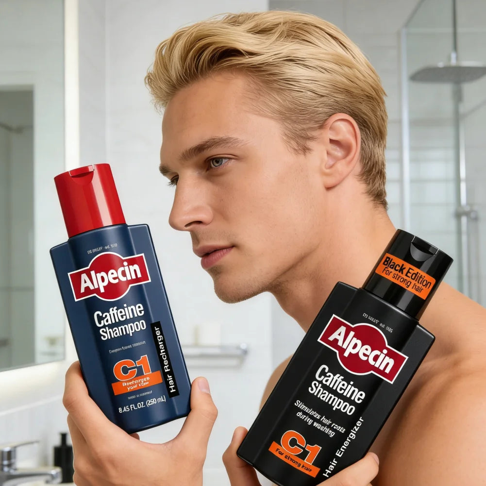 Germany Alpecin C1 Caffeine Anti Baldness Shampoo Men Scalp Oil Control Anti Dandruff Gentle Non-Irritating Fluffy Hair Shampoo
