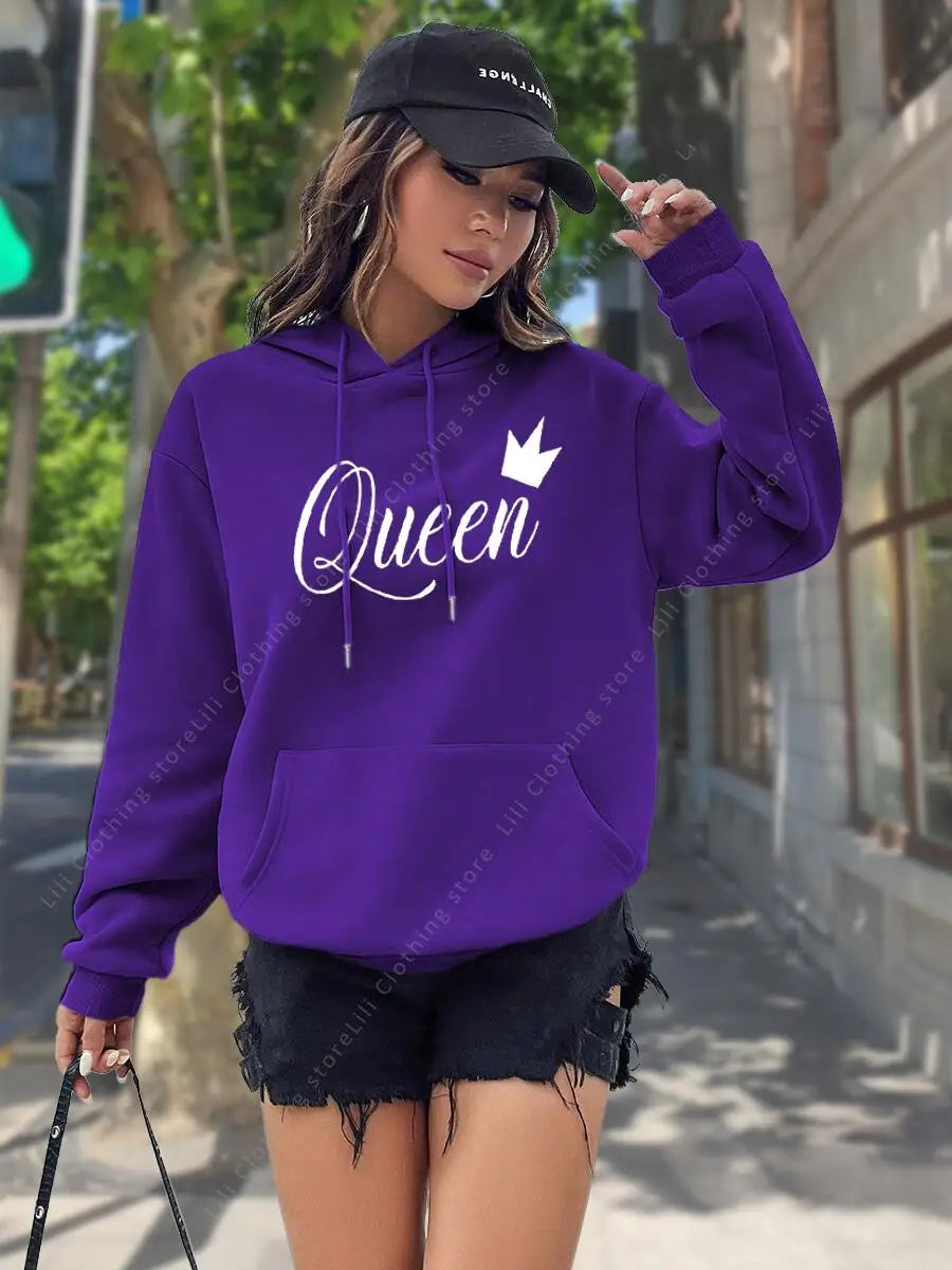 Women's Hoodie High quality Tops Fashion Aesthetic Sweatshirt Streetwear Y2k Clothes Women Pullover Hoodies Pink Light Blue