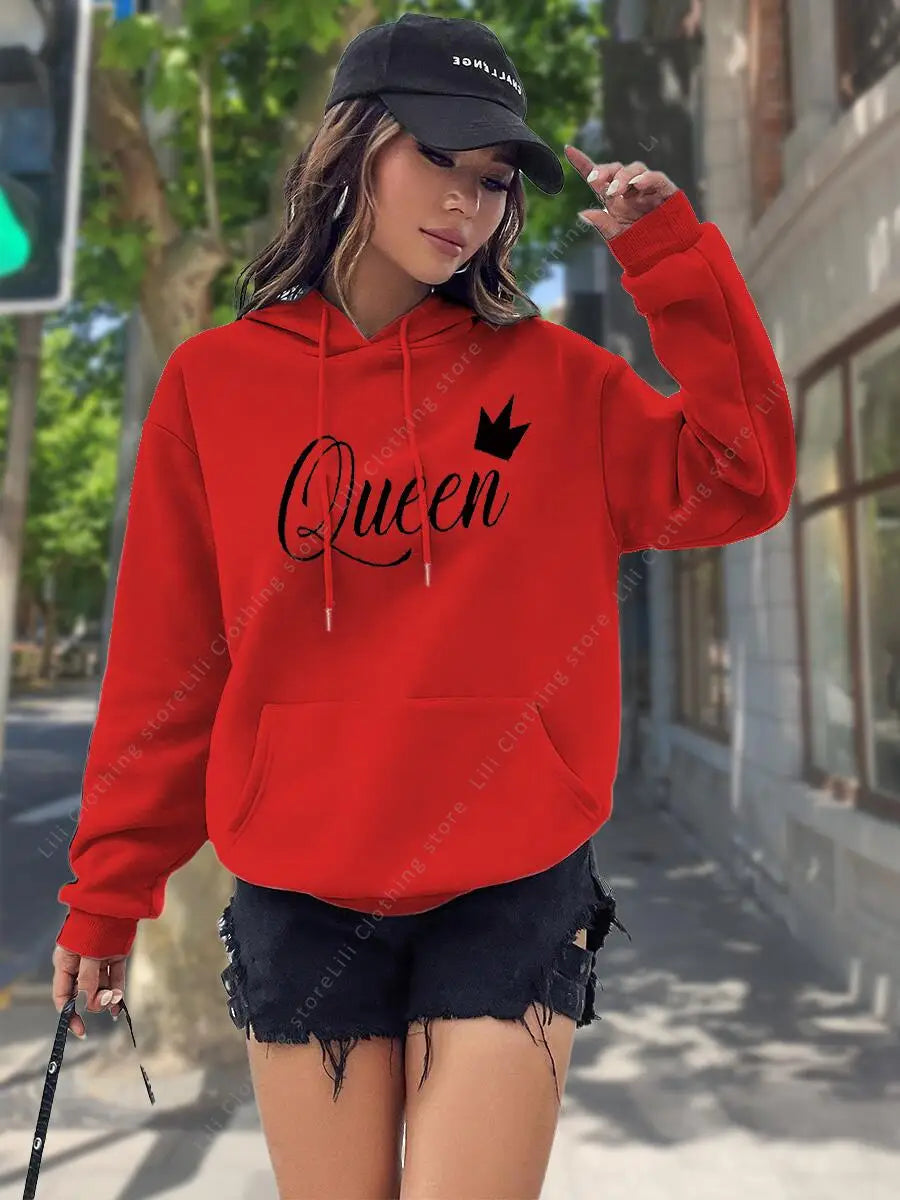 Women's Hoodie High quality Tops Fashion Aesthetic Sweatshirt Streetwear Y2k Clothes Women Pullover Hoodies Pink Light Blue
