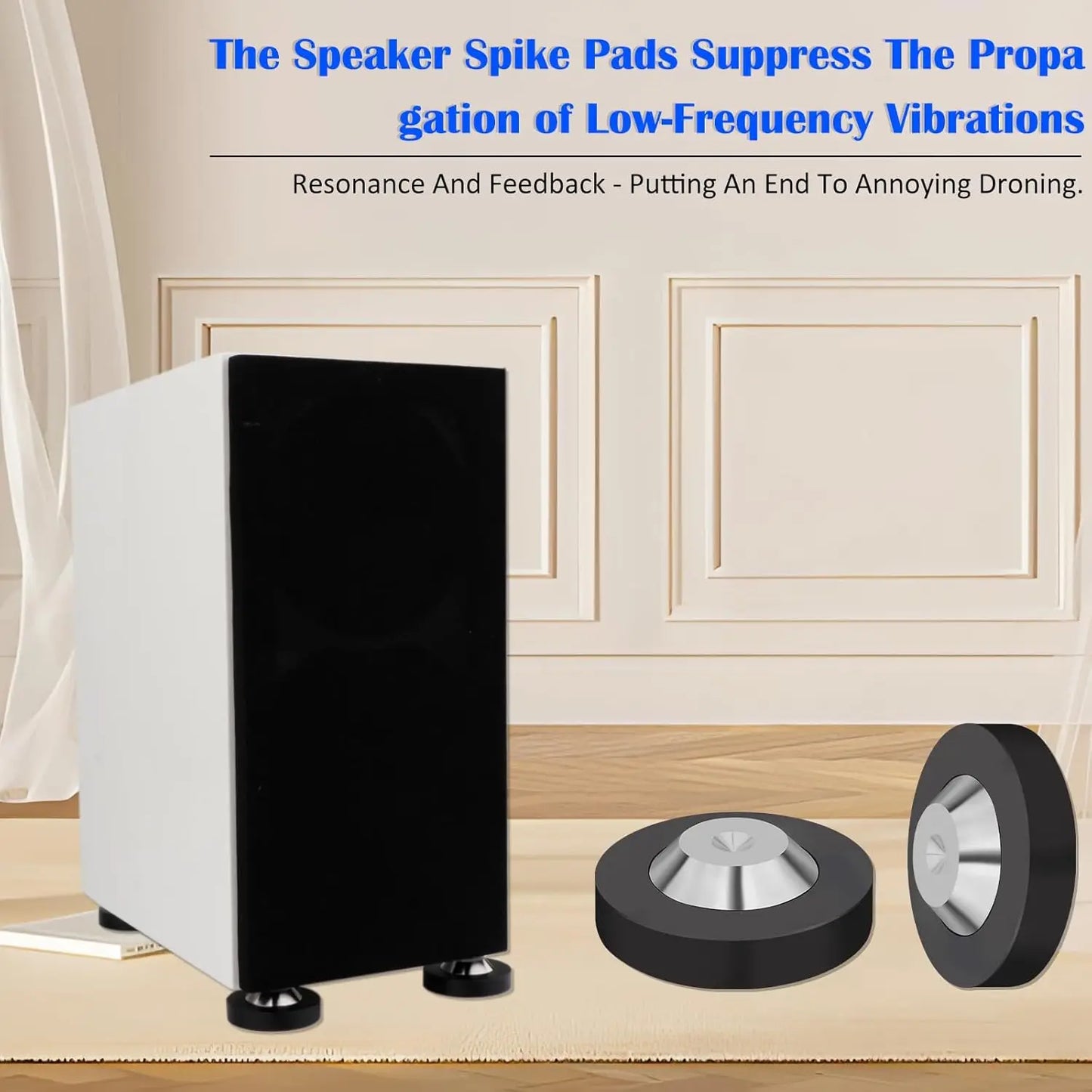 4/8pcsSpeaker Spikes Stand Floor Protectors stainless steel AMP DAC Speaker Stand Base Pad Isolation Feet Improve Sound 39x13mm
