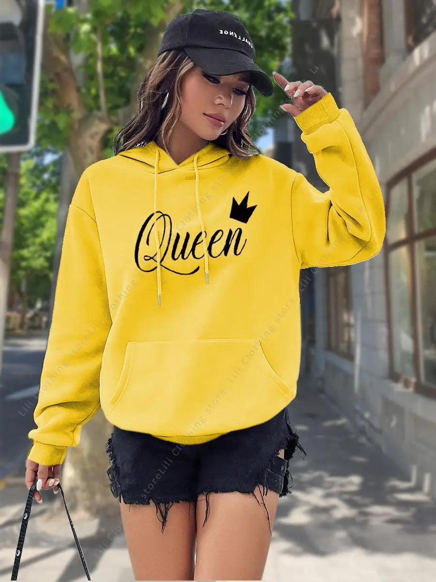 Women's Hoodie High quality Tops Fashion Aesthetic Sweatshirt Streetwear Y2k Clothes Women Pullover Hoodies Pink Light Blue