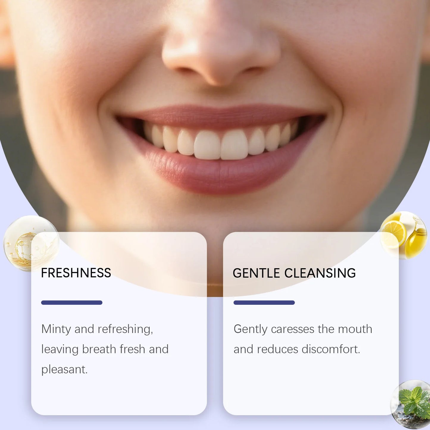 Instantly Fresh Mouthwash Fast Eliminate Oral Odor Clean Mouth Dirt Protect Oral Health Gentle Non-Irritating Menthol Mouthwash