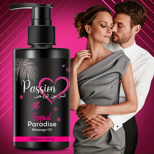 Paradise Massage Oil with Vitamins & Minerals - Nourish & Moisturize, Body Care Massage Oil Perfect for Couple Massage 200ml