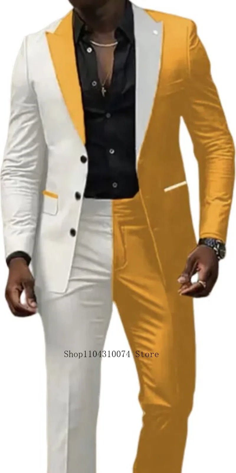 Two Color Panels for A  Men's Suits，Tailor-made Suits，2 Pieces Blazer and Pants Set，Single Breasted，for Summer Beach，Groomsmen