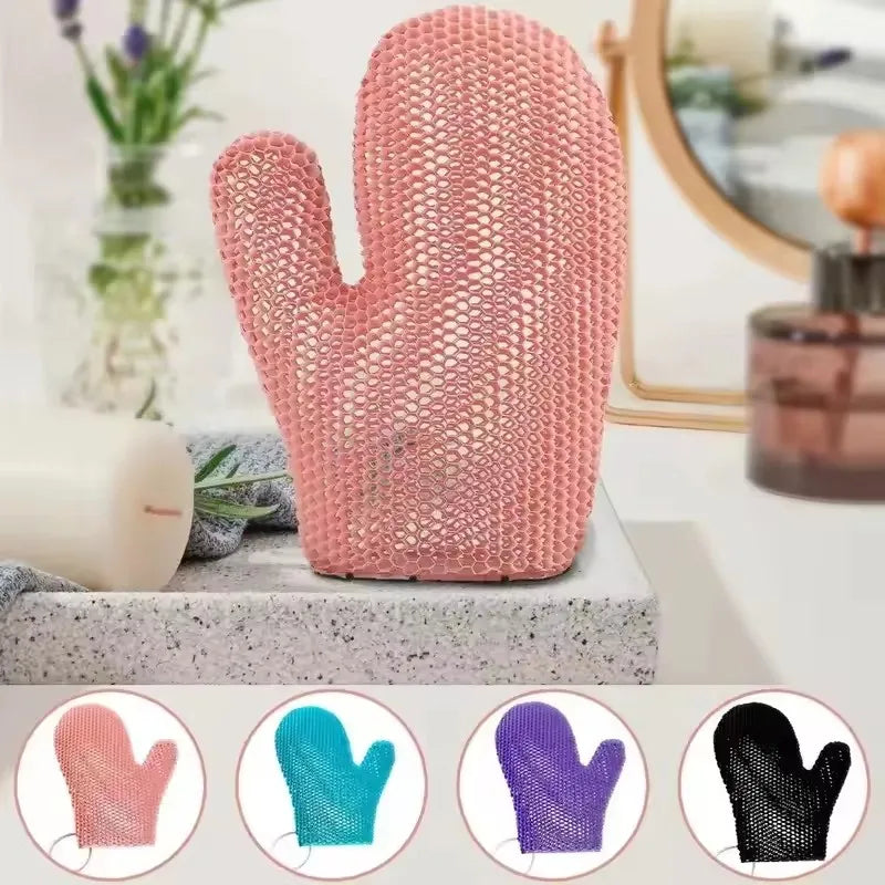New Honeycomb TPU Exfoliating Shower Glove - Quick-Drying Body Scrubber Sponge for Bathroom