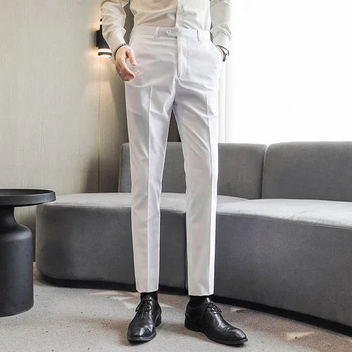 Formal Pants Men 2024 New Elegant Man Office Work Pants Casual Elastic Men's Trousers Men 17 Colors Pantalones Hombre