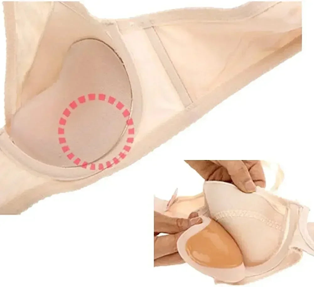1-2pairs Silicone Bra Inserts Breast Pads Sticky Push-up Women Bra Cup Thicker Nipple Cover Patch Bikini Inserts for Swimsuit