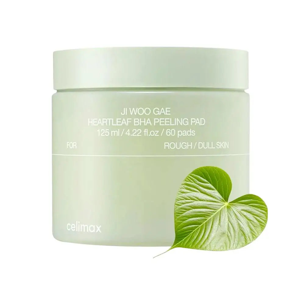Celimax Ji Woo Gae Heartleaf BHA Peeling Pad For Rough Dull Skin Exfoliating Cotton Sheet Deeply Moisturize Nourish Facial Patch