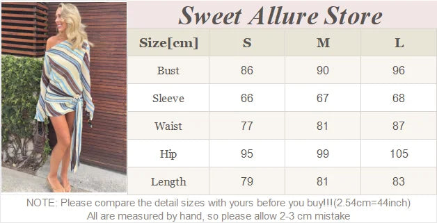 Lady Long Sleeve Striped Dress High Waist Stretch Beach Daily Casual Lace Up Soft Mini Dresses 2026 Fashionable Vacation Gowns