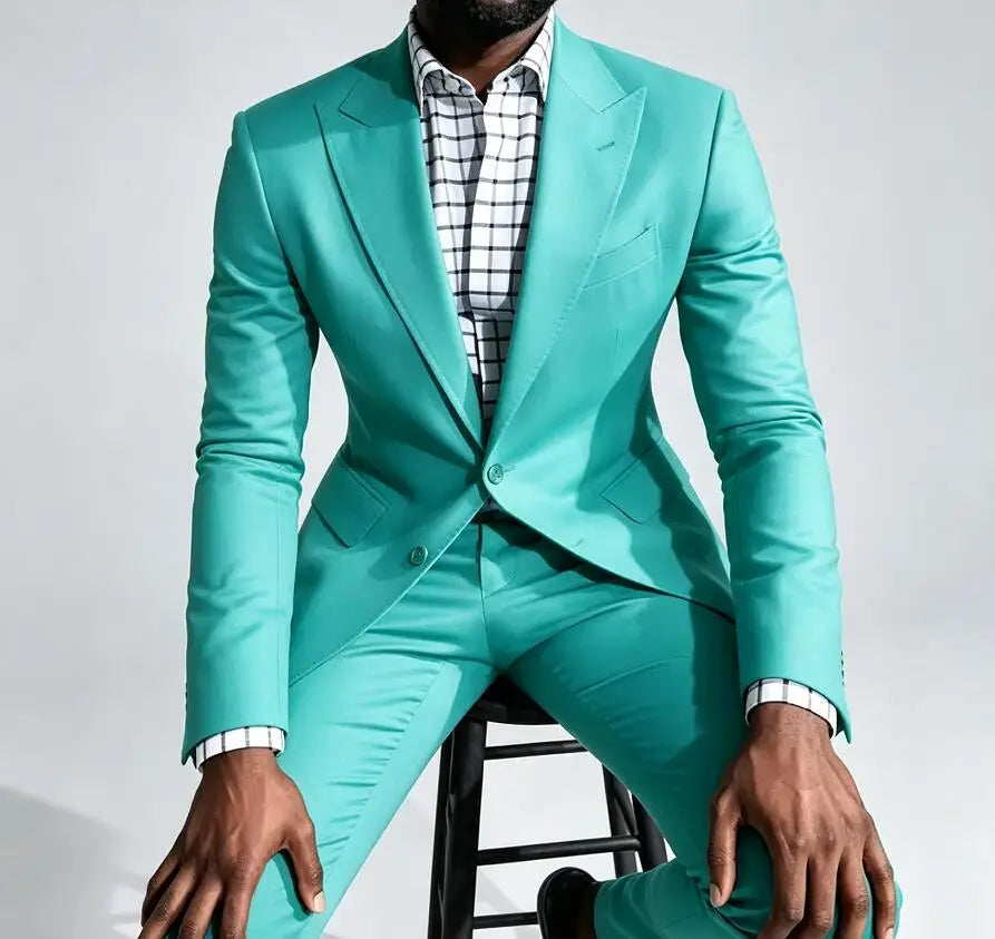 Latest Smart Casual Summer Men Suits 2 Piece Business Jacket Pants Formal Wedding Tuxedo Groom Clothes Custom Color Male Blazer