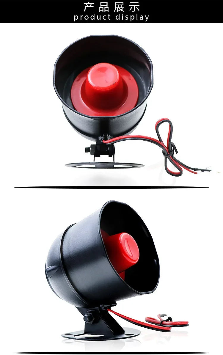 Car Alarm Horn Siren Voice Megaphone 12v15w20w Monophonic Six-tone Tweeter Speaker Sicurity Camara 2 Way Talk Speakers