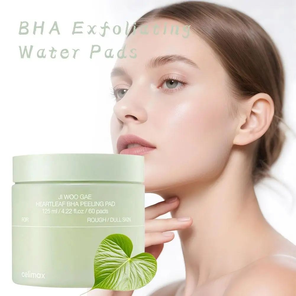Celimax Ji Woo Gae Heartleaf BHA Peeling Pad For Rough Dull Skin Exfoliating Cotton Sheet Deeply Moisturize Nourish Facial Patch