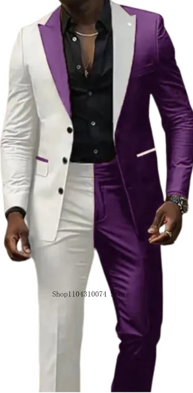 Two Color Panels for A  Men's Suits，Tailor-made Suits，2 Pieces Blazer and Pants Set，Single Breasted，for Summer Beach，Groomsmen