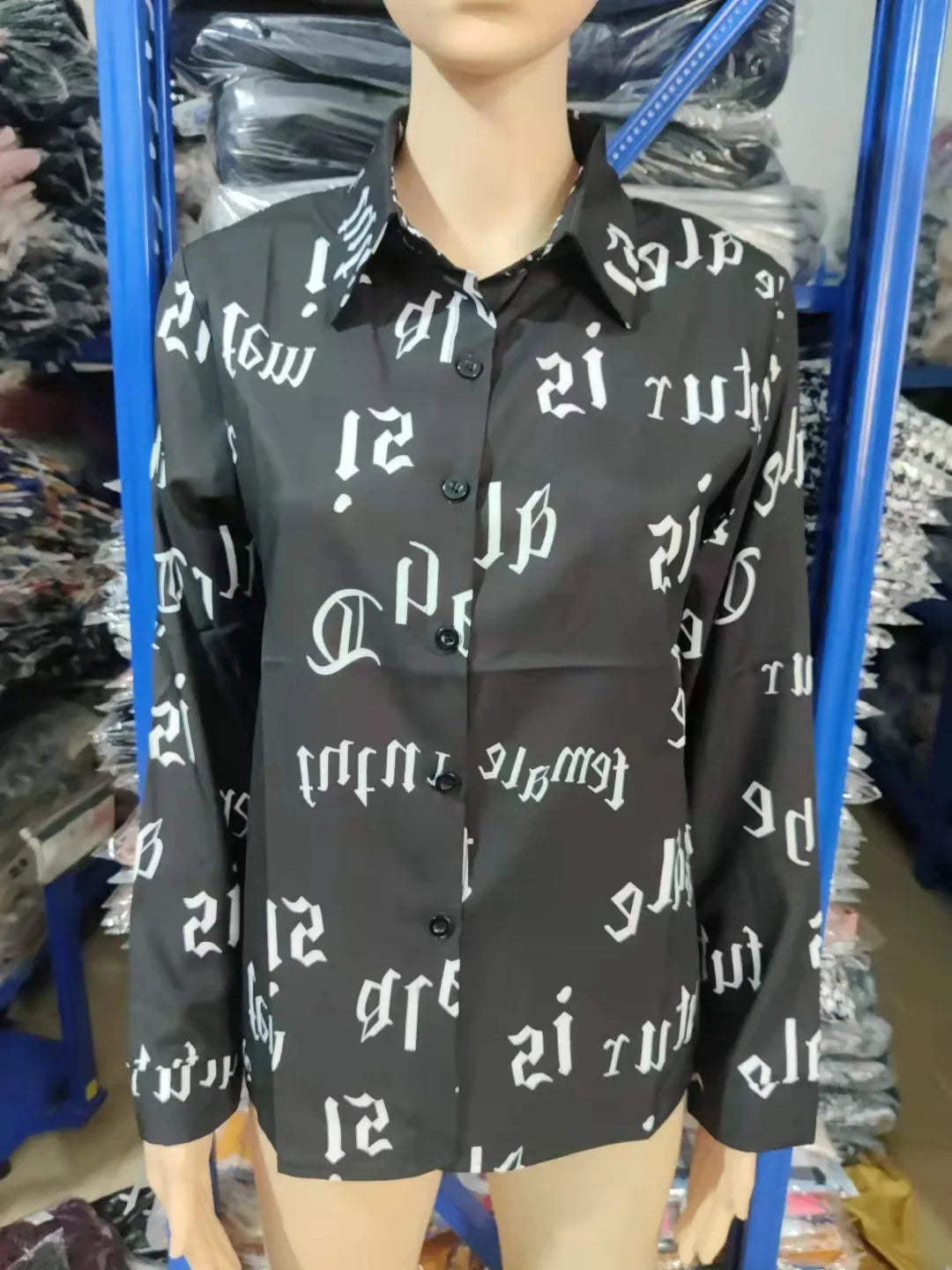 2026 Summer New Women's Long-sleeved Shirt, Single-breasted Printed Shirts Fashion Casual Tops Camisa Female Chemise S-XXL
