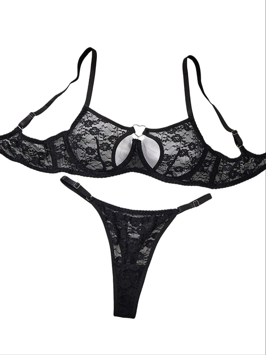 Elegant Design Bra And Panties Set with Unique Heart Buckle Comfortable Fashion Underwear Suitable for All Occasions