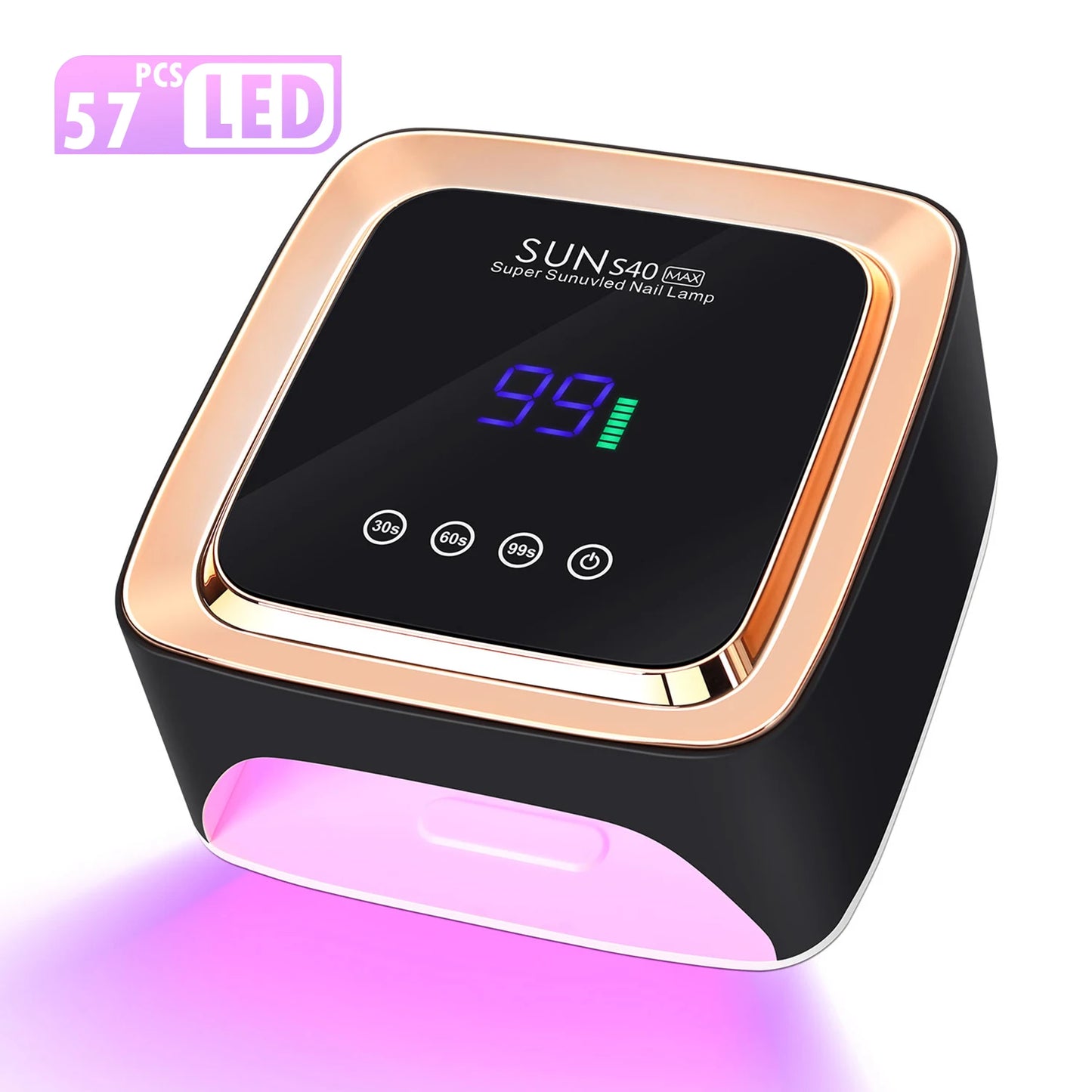 DianaBeauty UV Nail Lamp 57 LEDs Rechargeable Cordless Nail Dryer with 3 Timer Settings and Large Touch Screen UV Lamp for Nails