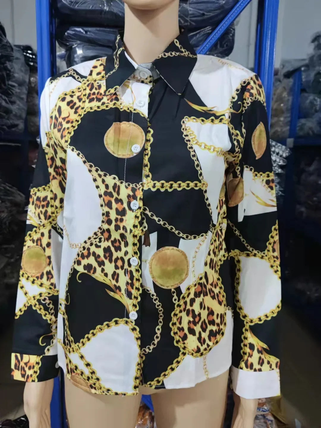 2026 Summer New Women's Long-sleeved Shirt, Single-breasted Printed Shirts Fashion Casual Tops Camisa Female Chemise S-XXL