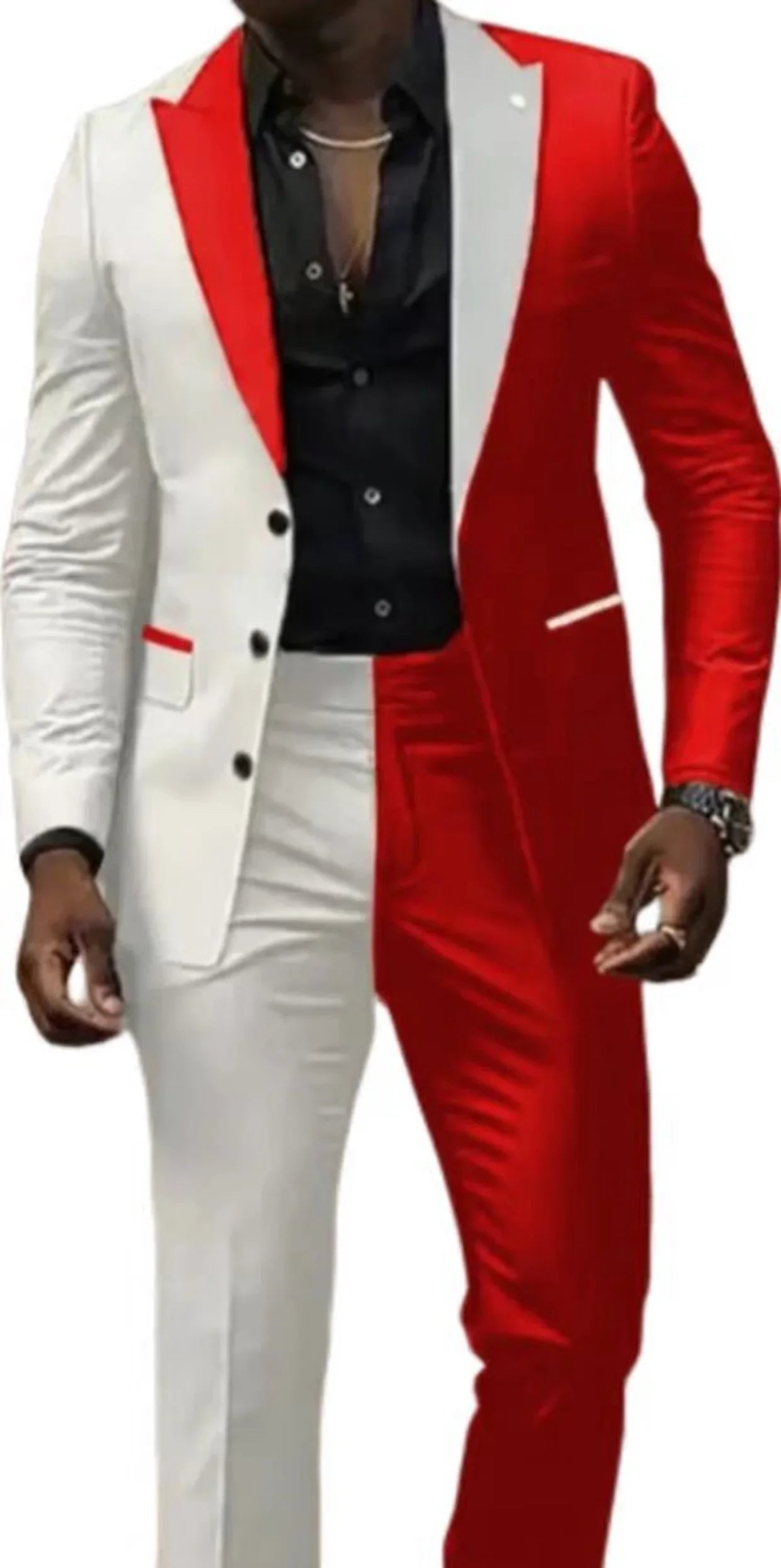 Two Color Panels for A  Men's Suits，Tailor-made Suits，2 Pieces Blazer and Pants Set，Single Breasted，for Summer Beach，Groomsmen