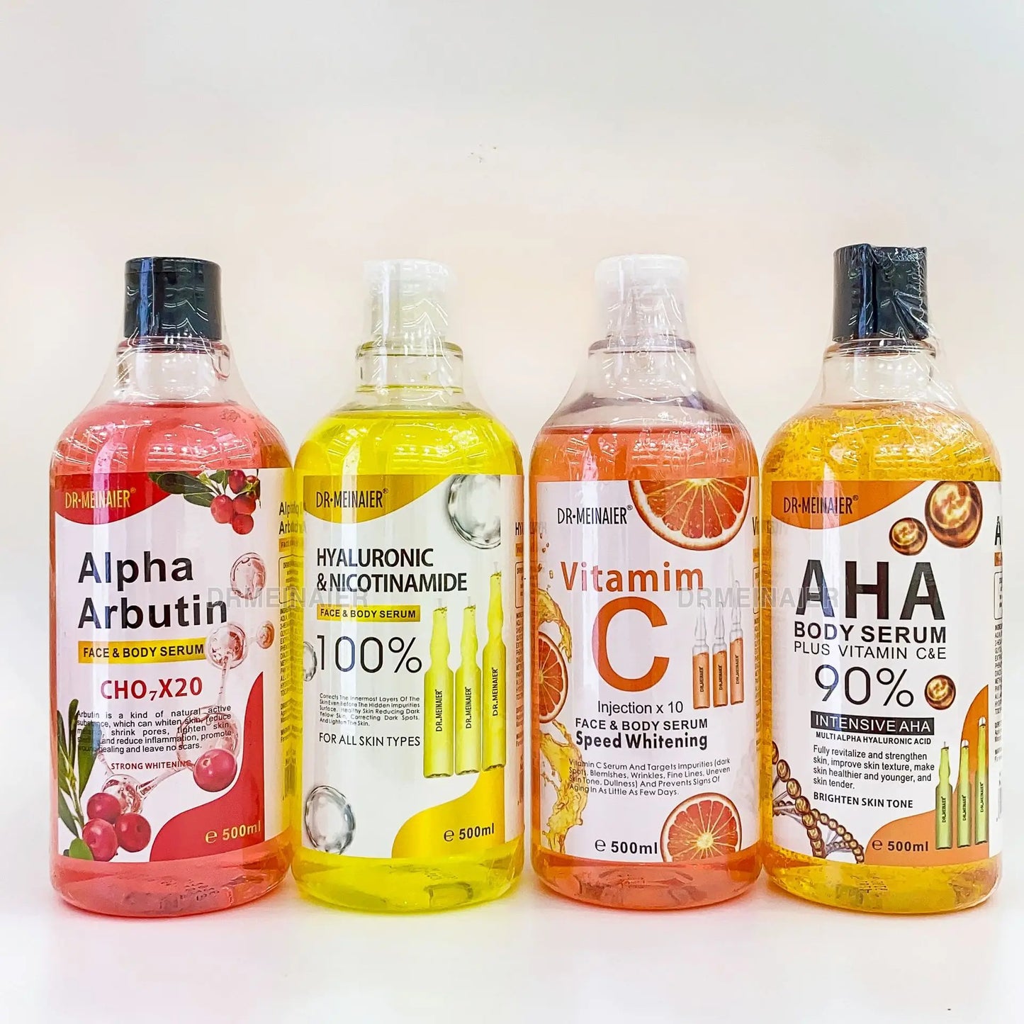 500ml AHA Moisturizing Face Serum Gentle Firming Repair Skin Arbutin Hydrating Brightening Body Serum for Women Men