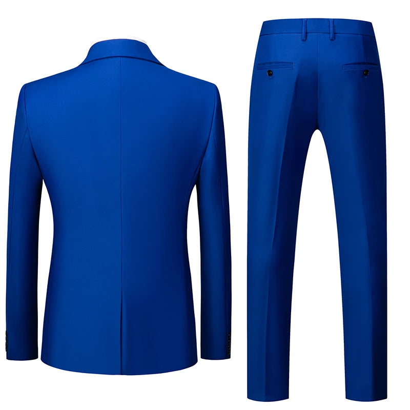 2026 Men's Purple Three Piece Set: Wedding/party/office Slim Fit Suit Jacket, Paired with Vest and Pants.European Sizes XXXS-XXL