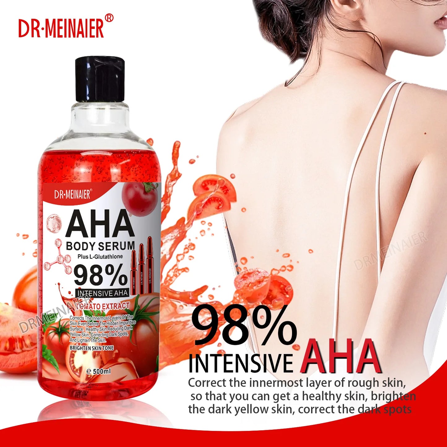 500ml AHA Moisturizing Face Serum Gentle Firming Repair Skin Arbutin Hydrating Brightening Body Serum for Women Men