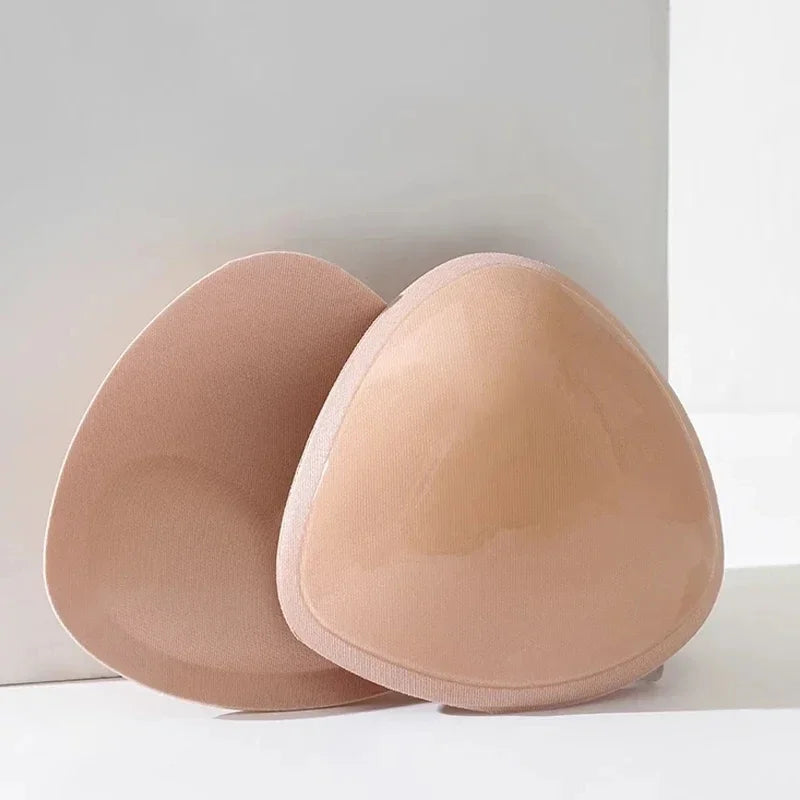1-2pairs Silicone Bra Inserts Breast Pads Sticky Push-up Women Bra Cup Thicker Nipple Cover Patch Bikini Inserts for Swimsuit