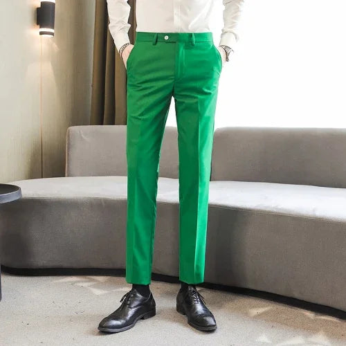 Formal Pants Men 2024 New Elegant Man Office Work Pants Casual Elastic Men's Trousers Men 17 Colors Pantalones Hombre