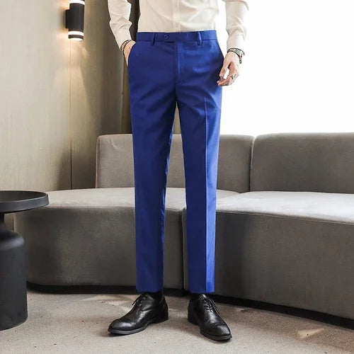 Formal Pants Men 2024 New Elegant Man Office Work Pants Casual Elastic Men's Trousers Men 17 Colors Pantalones Hombre