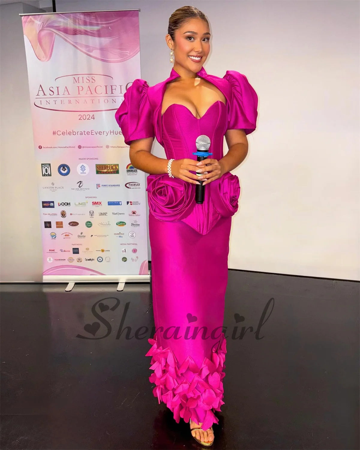 SHERAIN Fashionable Sheath Evening Dress for Women with 3D Flower Sweetheart Pleat 2025 Prom Dresses Abendkleider Customized