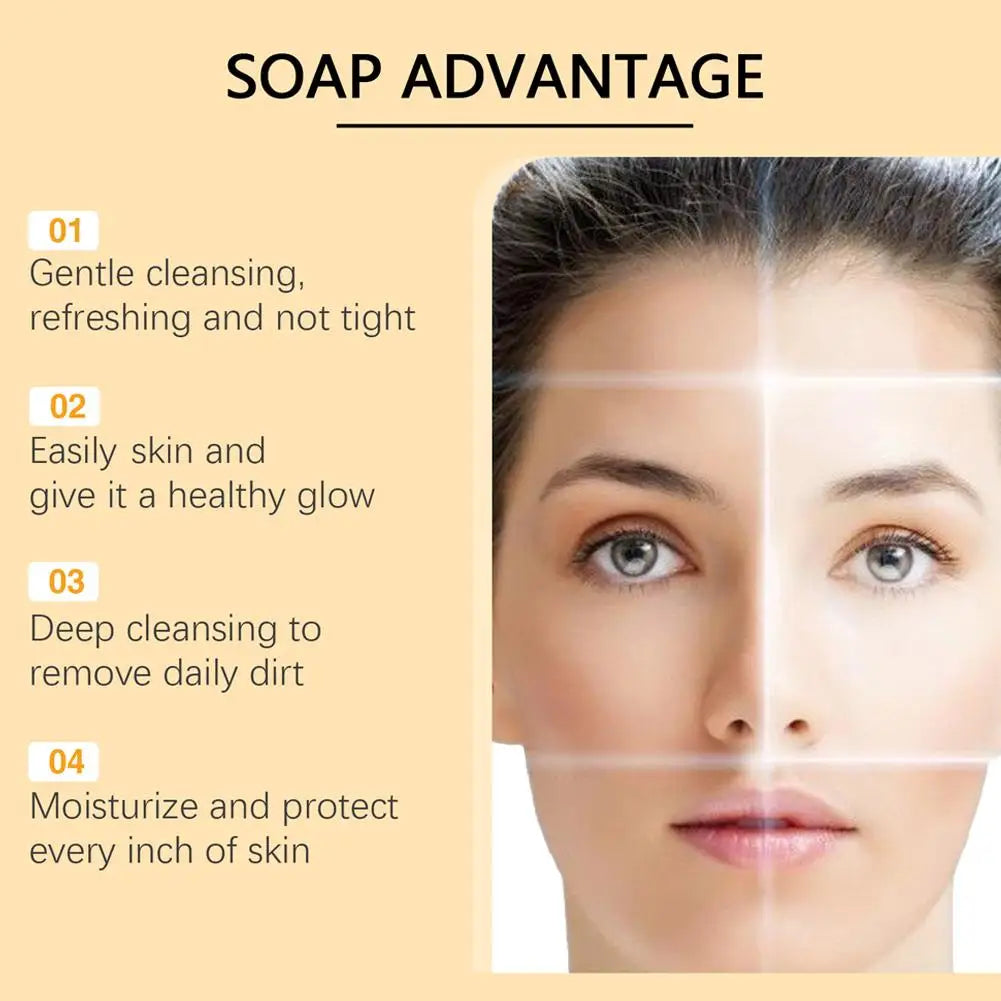 100g Turmeric Soap, Lemon Kojic Acid Soap, Shower And Facial Soap Body Care  Face Cleanser Turmeric  Soap Body and Face Cleaning