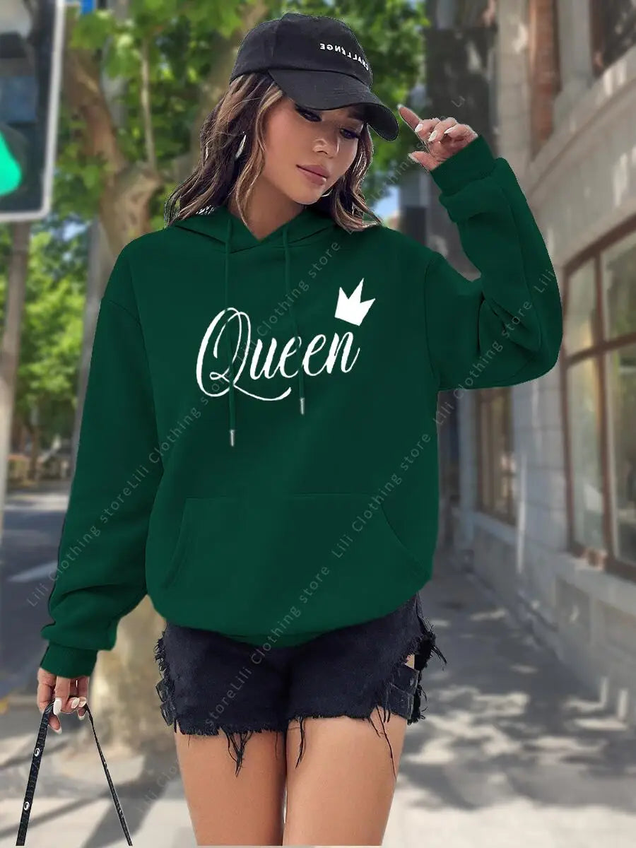 Women's Hoodie High quality Tops Fashion Aesthetic Sweatshirt Streetwear Y2k Clothes Women Pullover Hoodies Pink Light Blue