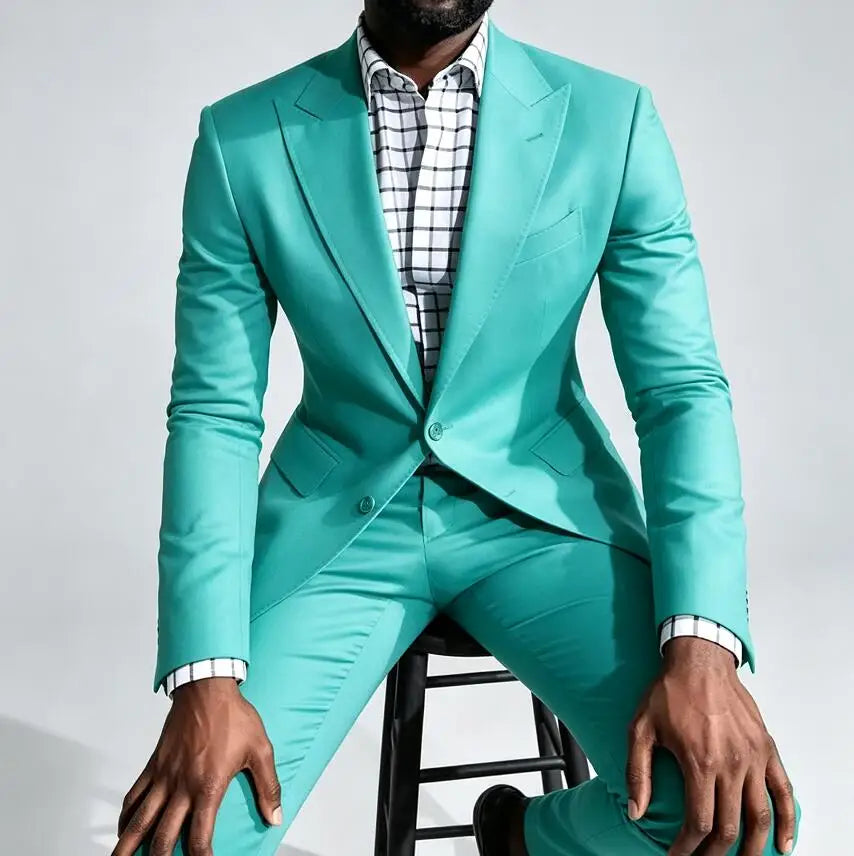 Latest Smart Casual Summer Men Suits 2 Piece Business Jacket Pants Formal Wedding Tuxedo Groom Clothes Custom Color Male Blazer